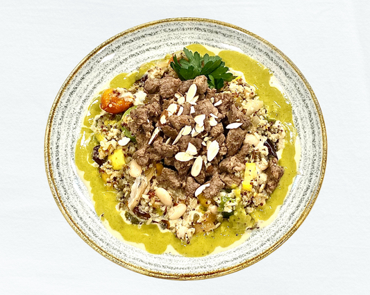 Chimichurri Steak w/ Almond Quinoa Salad